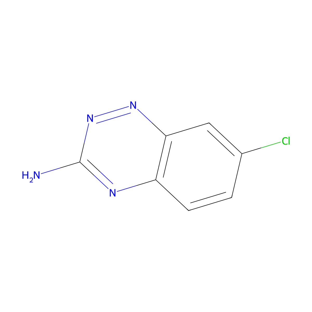 3-Amino-7-chloro-1,2,4-benzotriazine molecular structure, CAS 5423-53-0