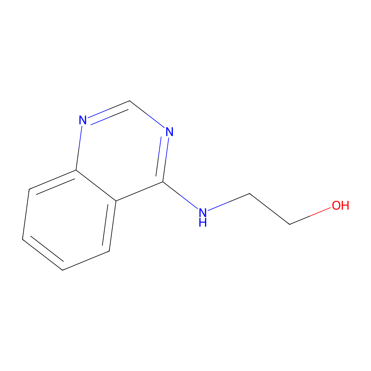 2-(Quinazolin-4-ylamino)ethanol molecular structure, CAS 5423-59-6