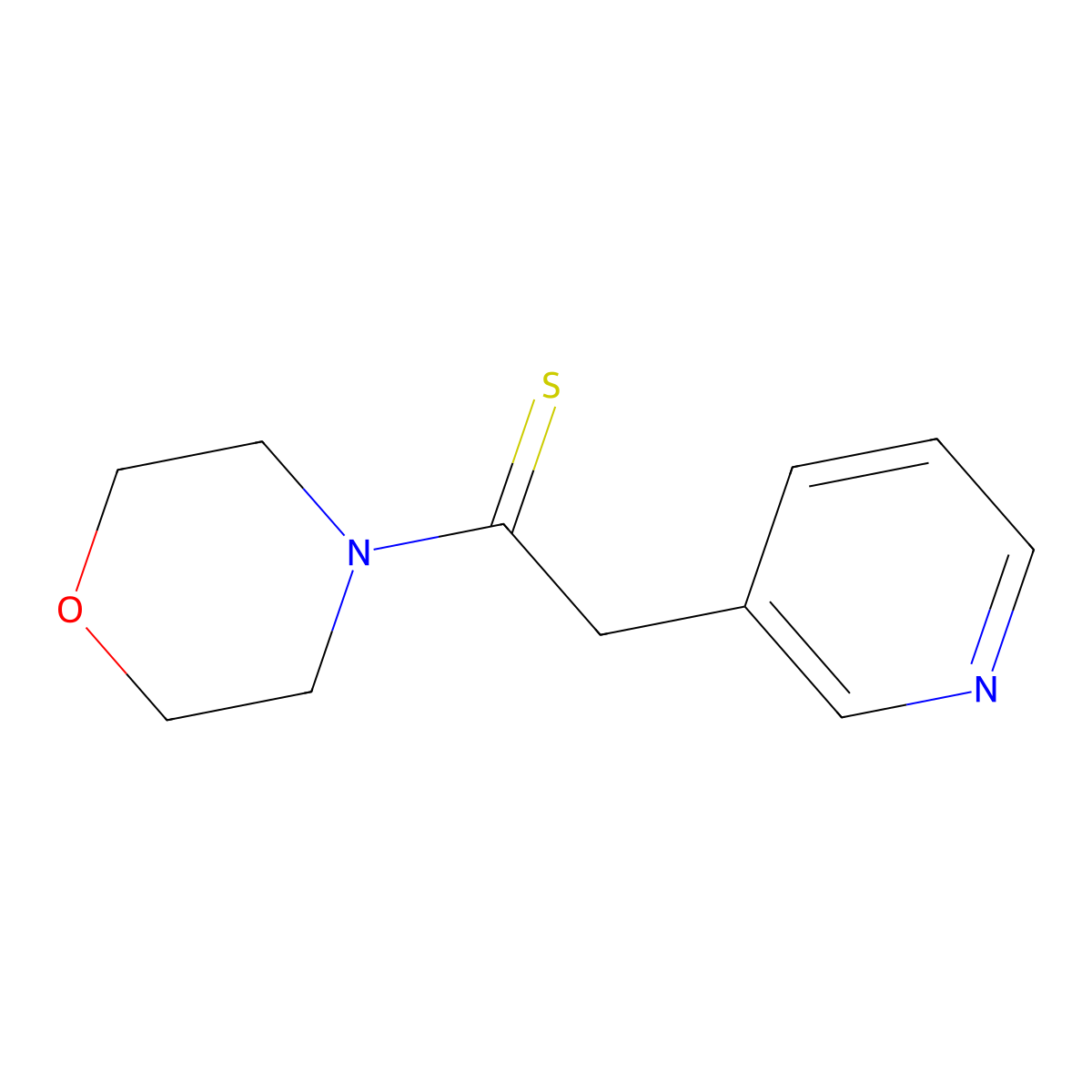 1-(4-Morpholinyl)-2-(3-pyridinyl)ethanethione molecular structure, CAS 5423-64-3