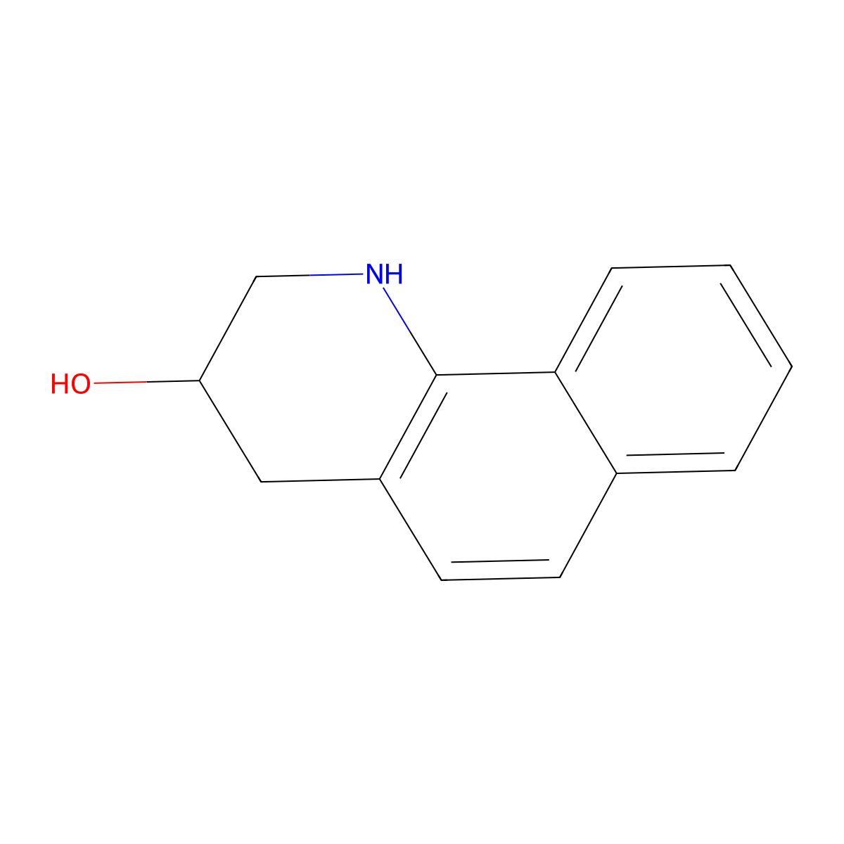 1,2,3,4-Tetrahydrobenzo(h)quinolin-3-ol molecular structure, CAS 5423-67-6