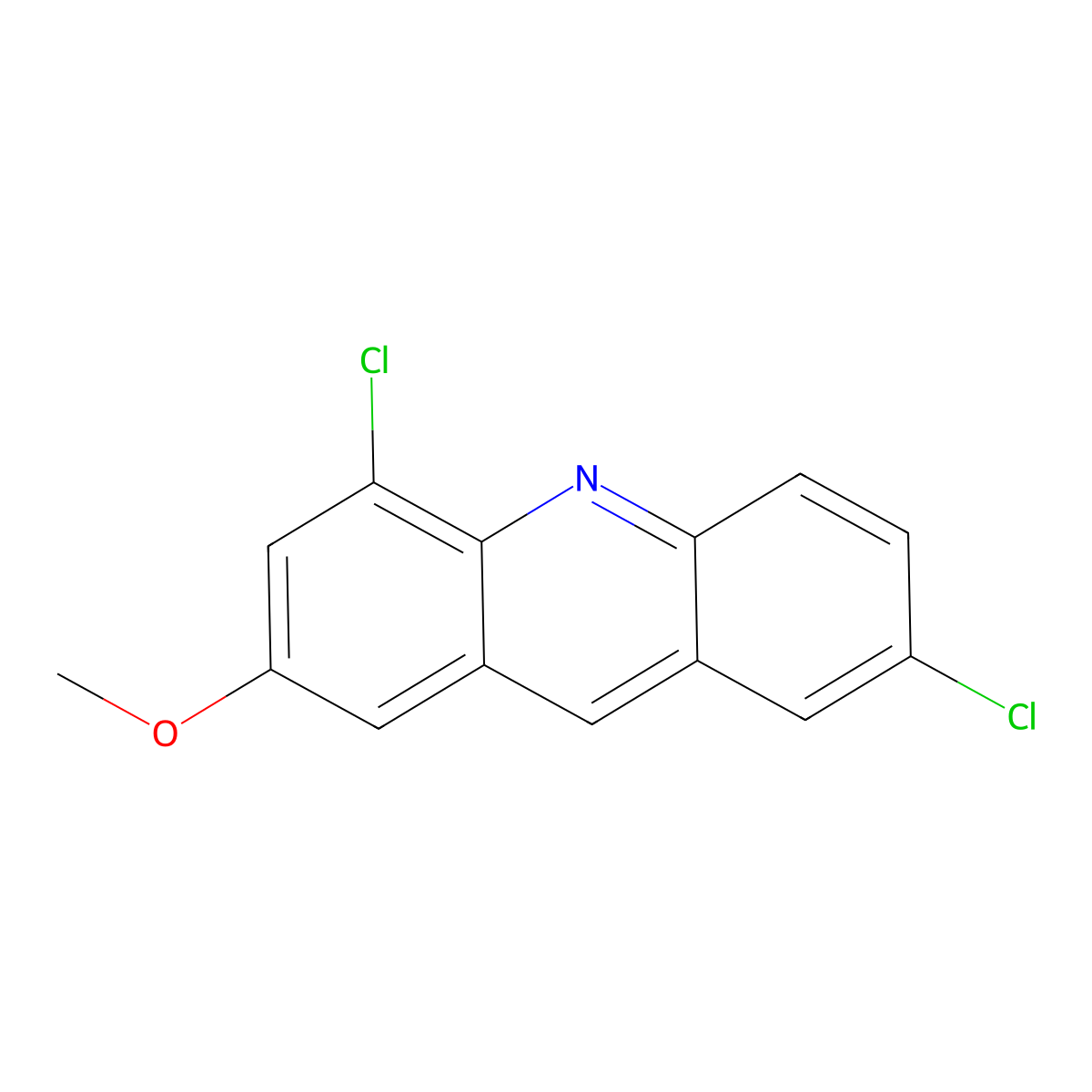 4,7-Dichloro-2-methoxyacridine molecular structure, CAS 5423-96-1