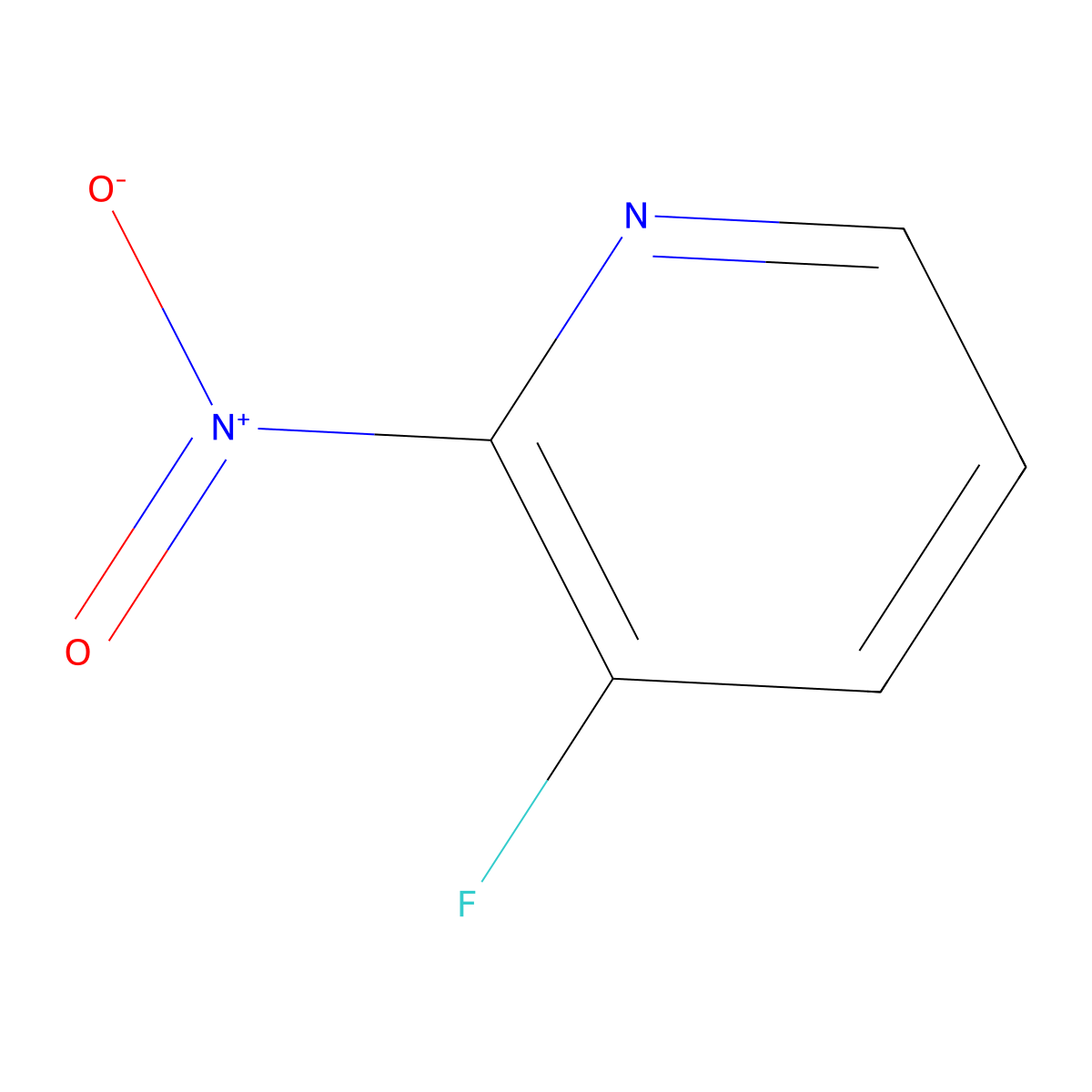 3-Fluoro-2-nitropyridine molecular structure, CAS 54231-35-5