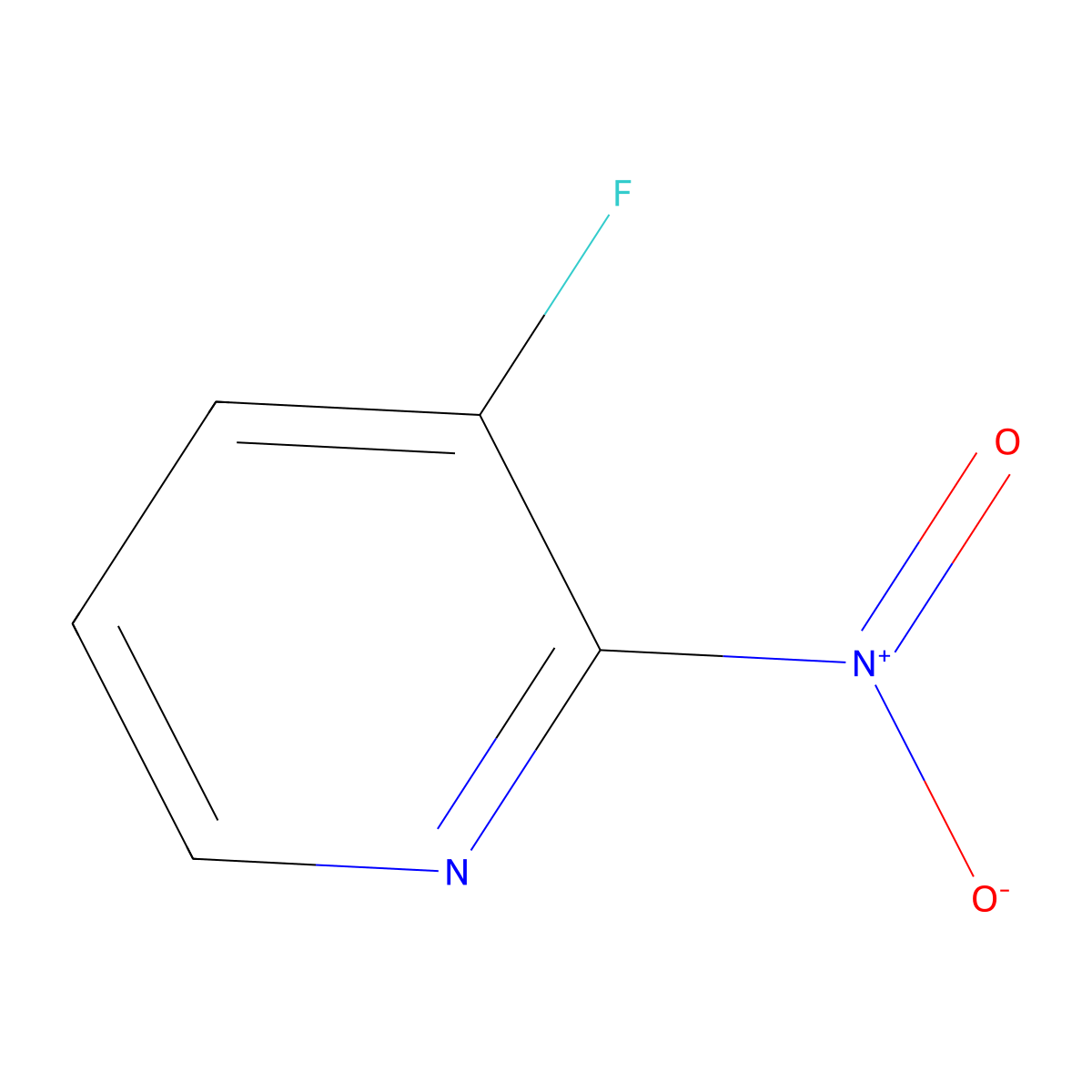 3-Fluoro-2-nitropyridine molecular structure, CAS 54231-35-5