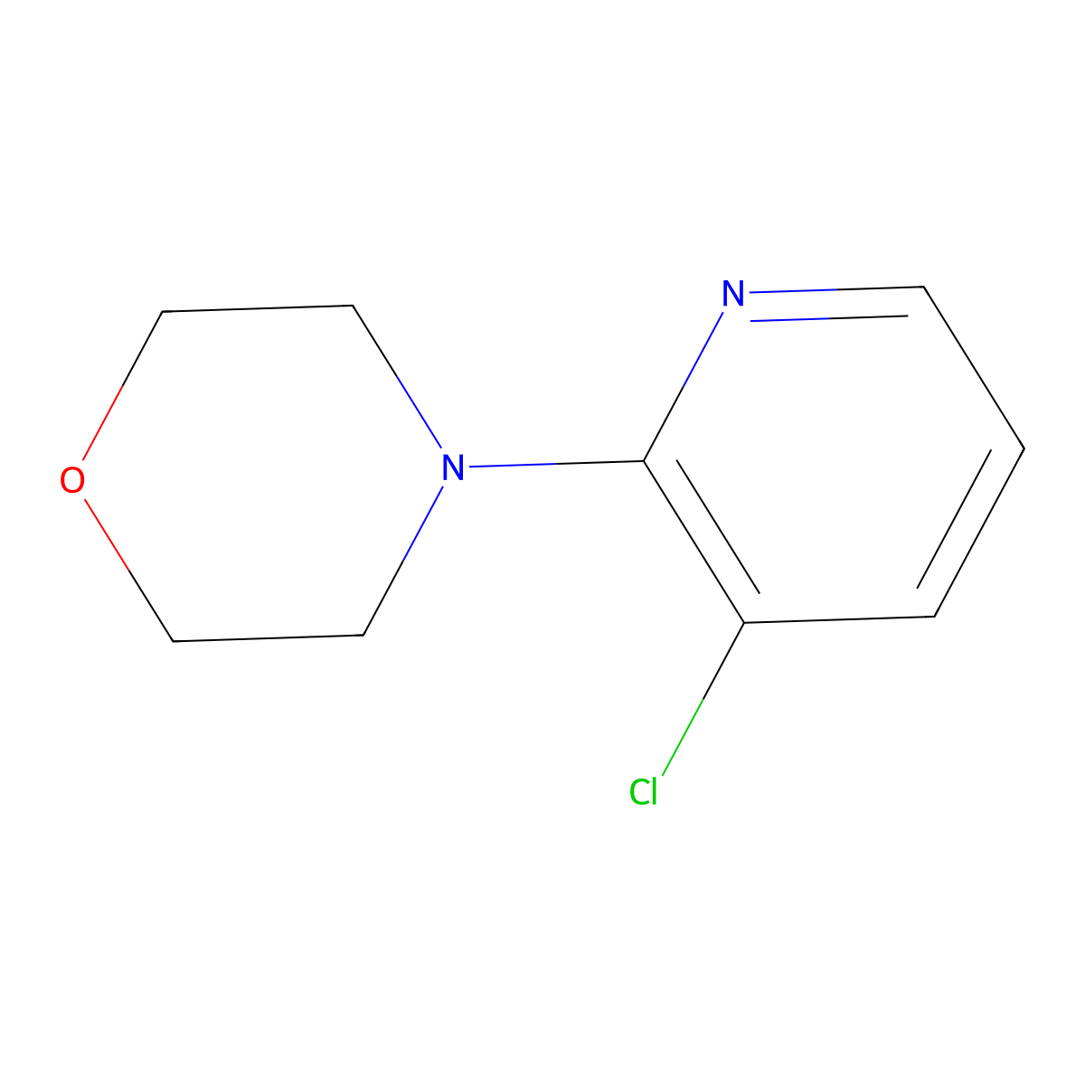 4-(3-Chloropyridin-2-yl)morpholine molecular structure, CAS 54231-36-6
