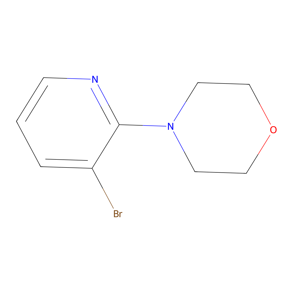 4-(3-Bromopyridin-2-yl)morpholine molecular structure, CAS 54231-38-8