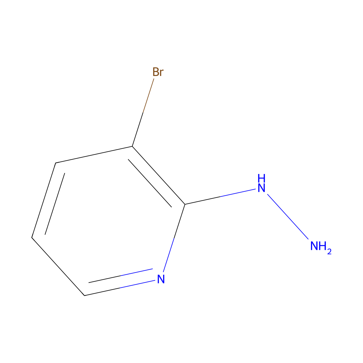 3-Bromo-2-hydrazinopyridine molecular structure, CAS 54231-41-3