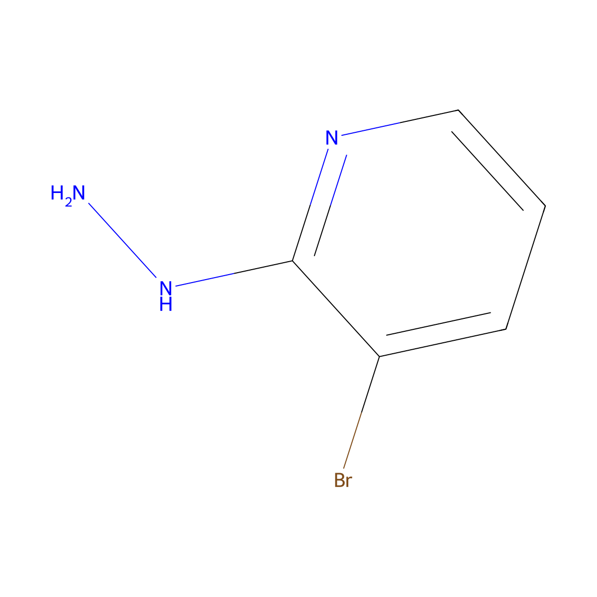 3-Bromo-2-hydrazinopyridine molecular structure, CAS 54231-41-3