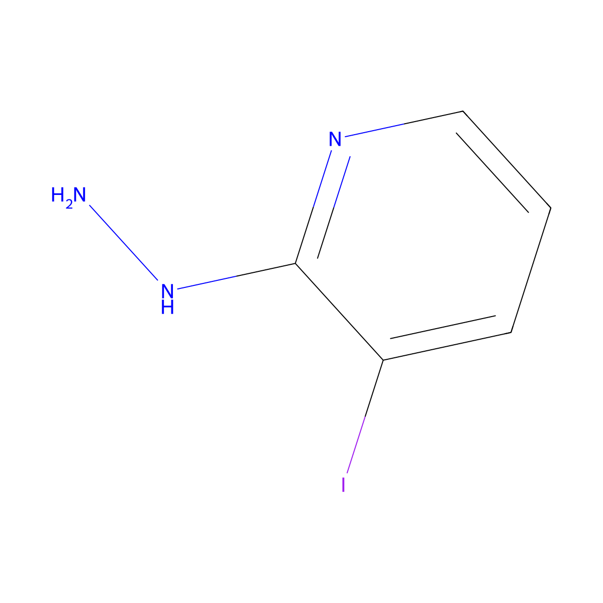 2-Hydrazinyl-3-iodopyridine molecular structure, CAS 54231-42-4