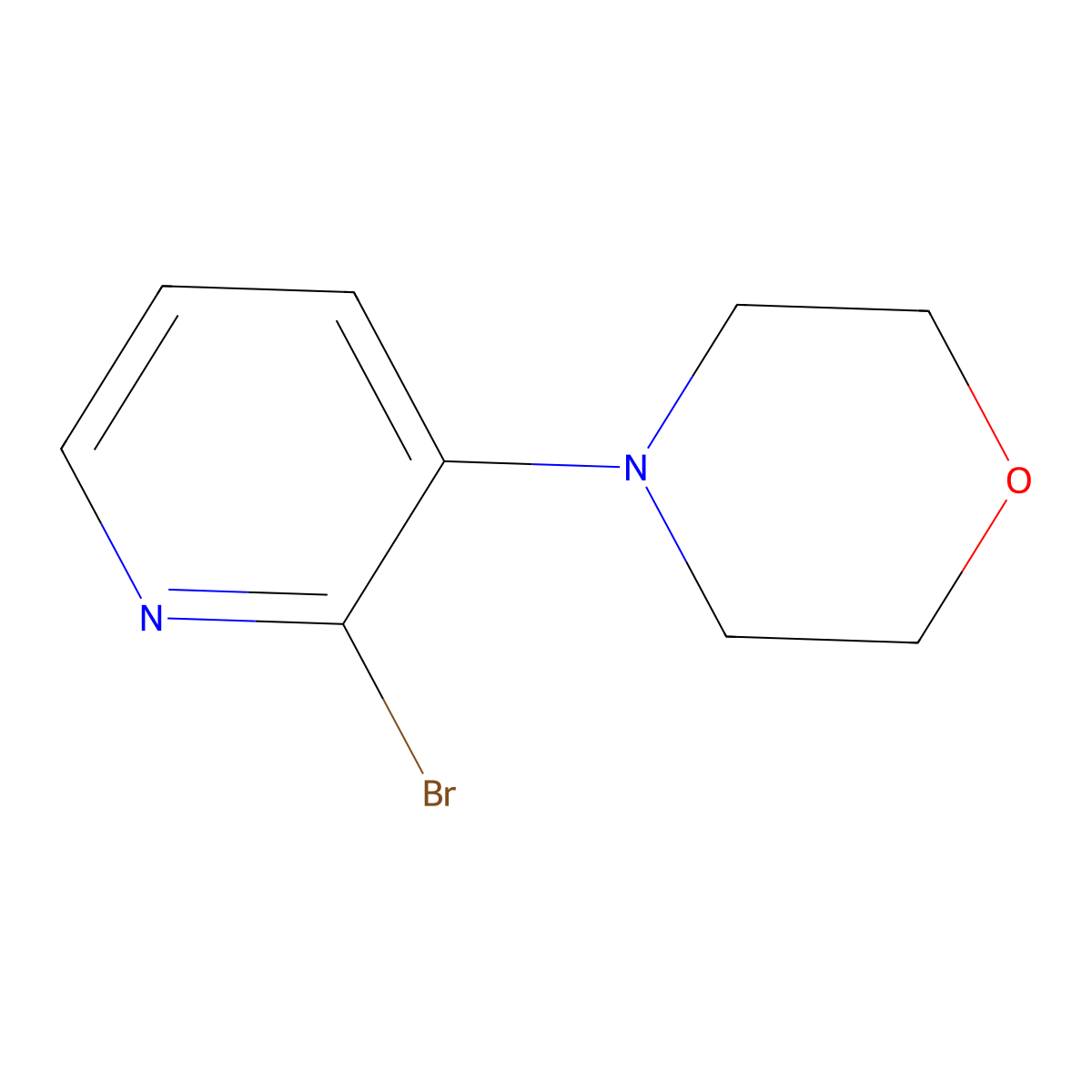 4-(2-Bromopyridin-3-yl)morpholine molecular structure, CAS 54231-45-7
