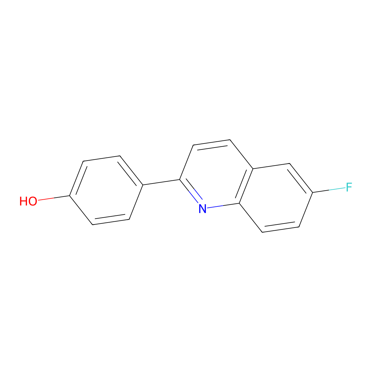 4-(6-Fluoro-2-quinolinyl)phenol molecular structure, CAS 54231-47-9