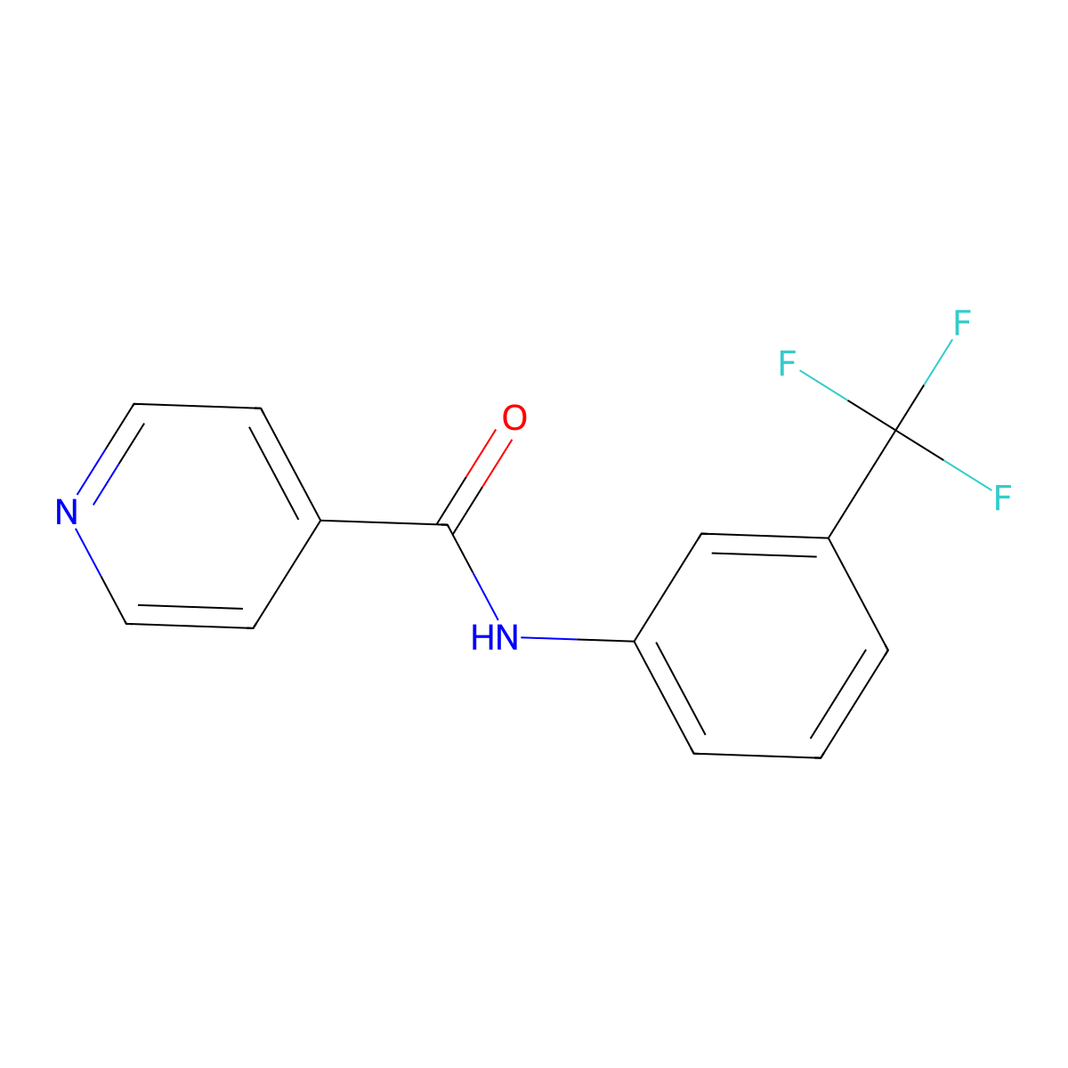 N-[3-(trifluoromethyl)phenyl]pyridine-4-carboxamide molecular structure, CAS 54231-51-5