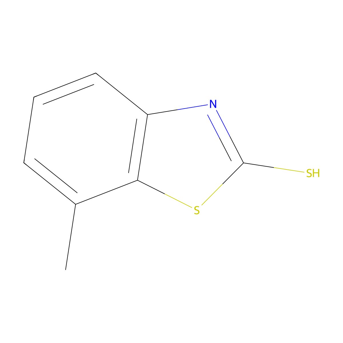 7-Methyl-benzothiazole-2-thiol molecular structure, CAS 54237-36-4