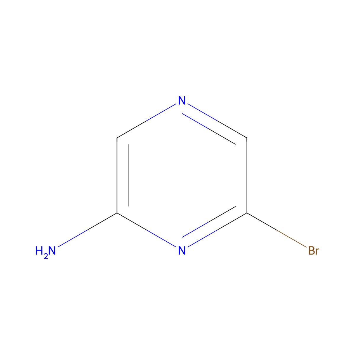 2-Amino-6-bromopyrazine molecular structure, CAS 54237-53-5