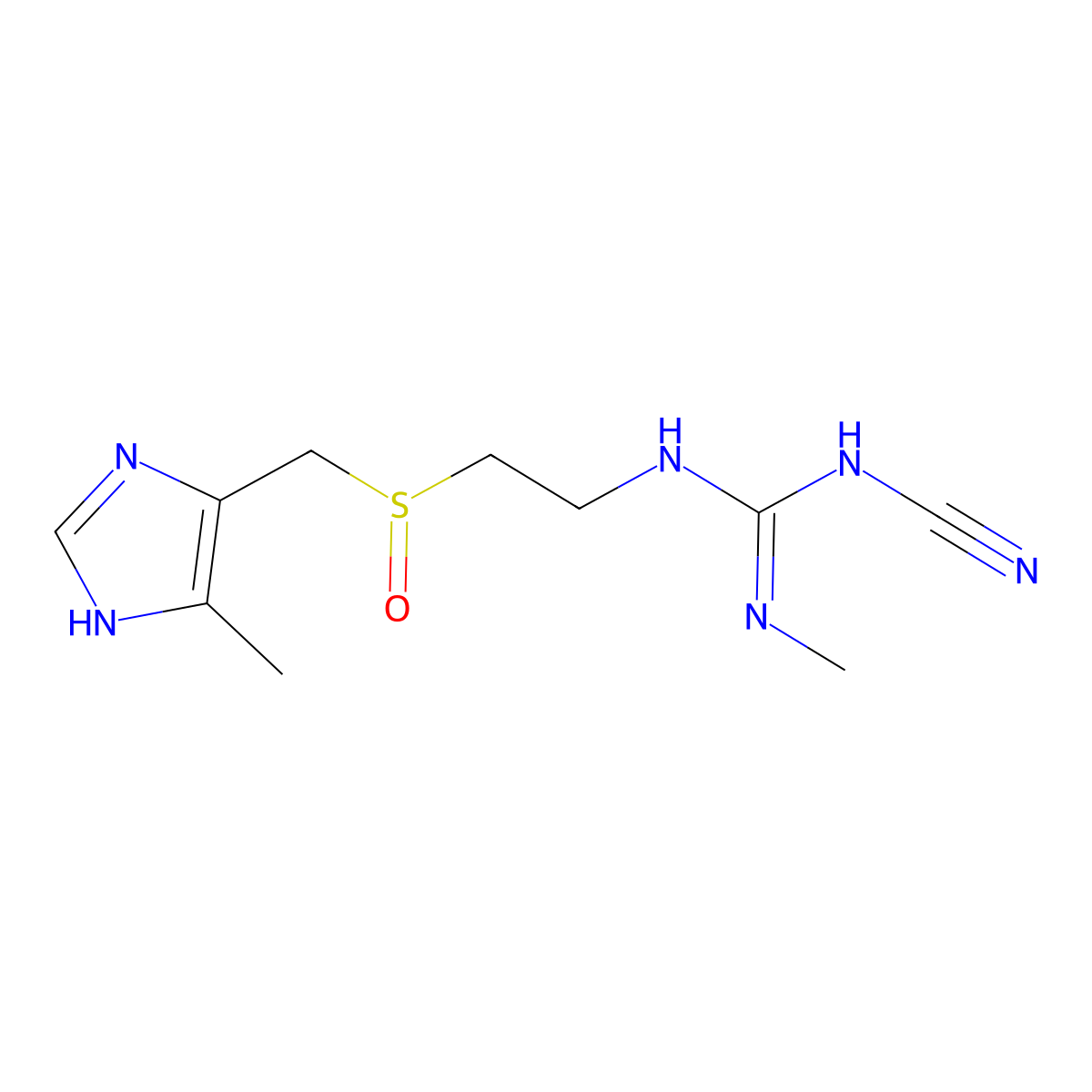 Cimetidine sulfoxide molecular structure, CAS 54237-72-8