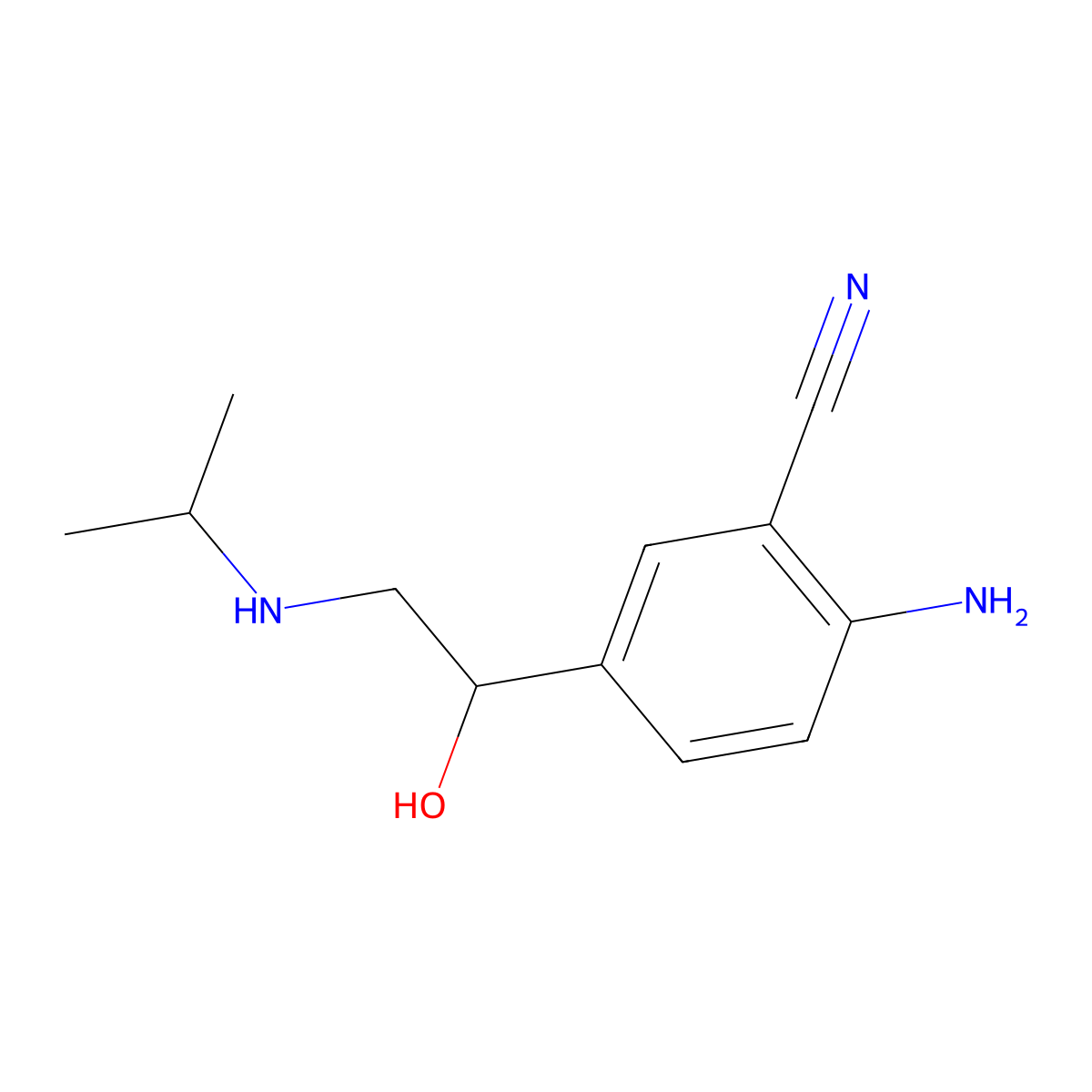 Cimaterol molecular structure, CAS 54239-37-1