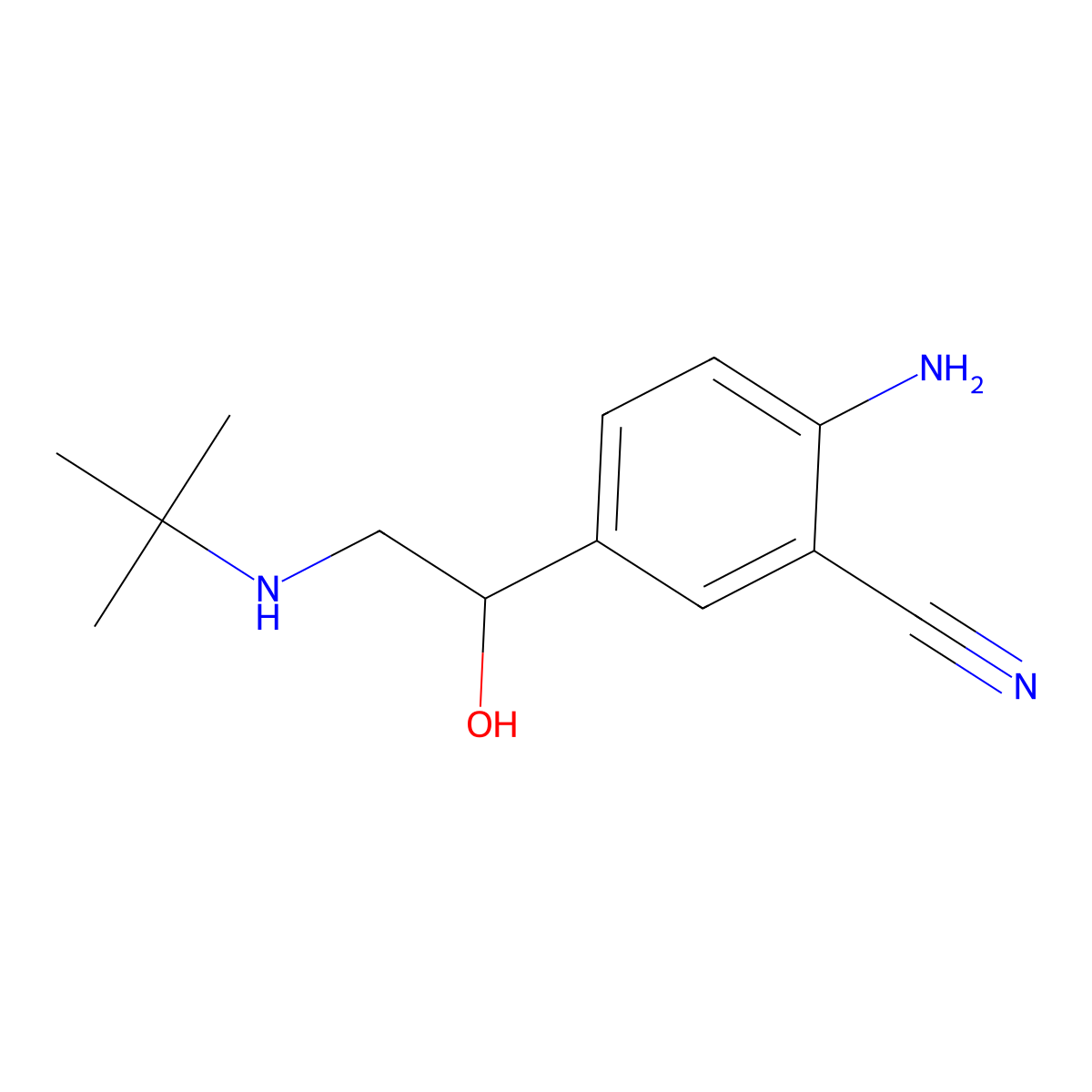 Cimbuterol molecular structure, CAS 54239-39-3