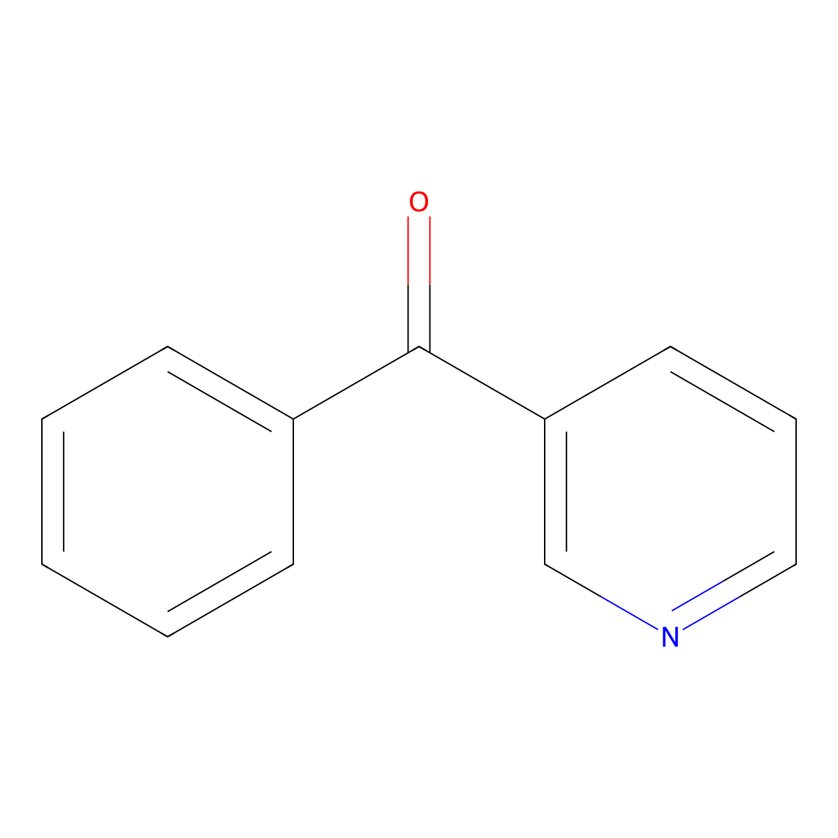 Phenyl-3-pyridinylmethanone molecular structure, CAS 5424-19-1