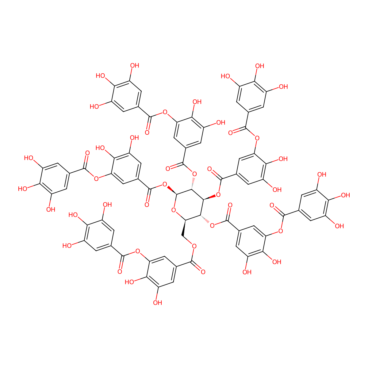 Tannic Acid molecular structure, CAS 5424-20-4