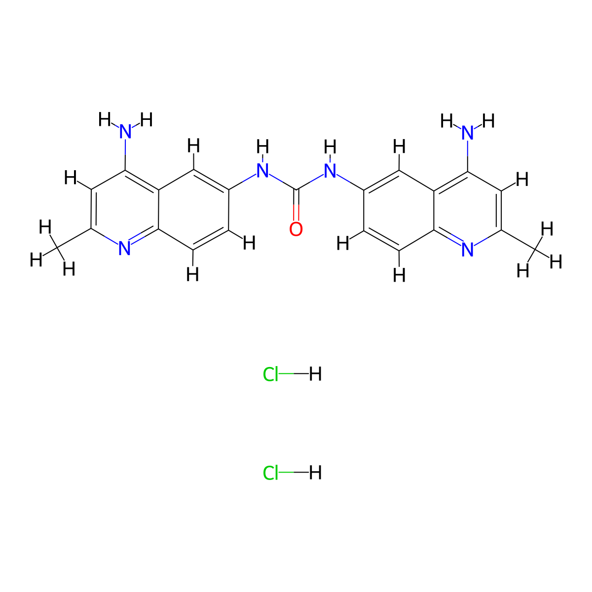 Aminoquinuride hydrochloride molecular structure, CAS 5424-37-3