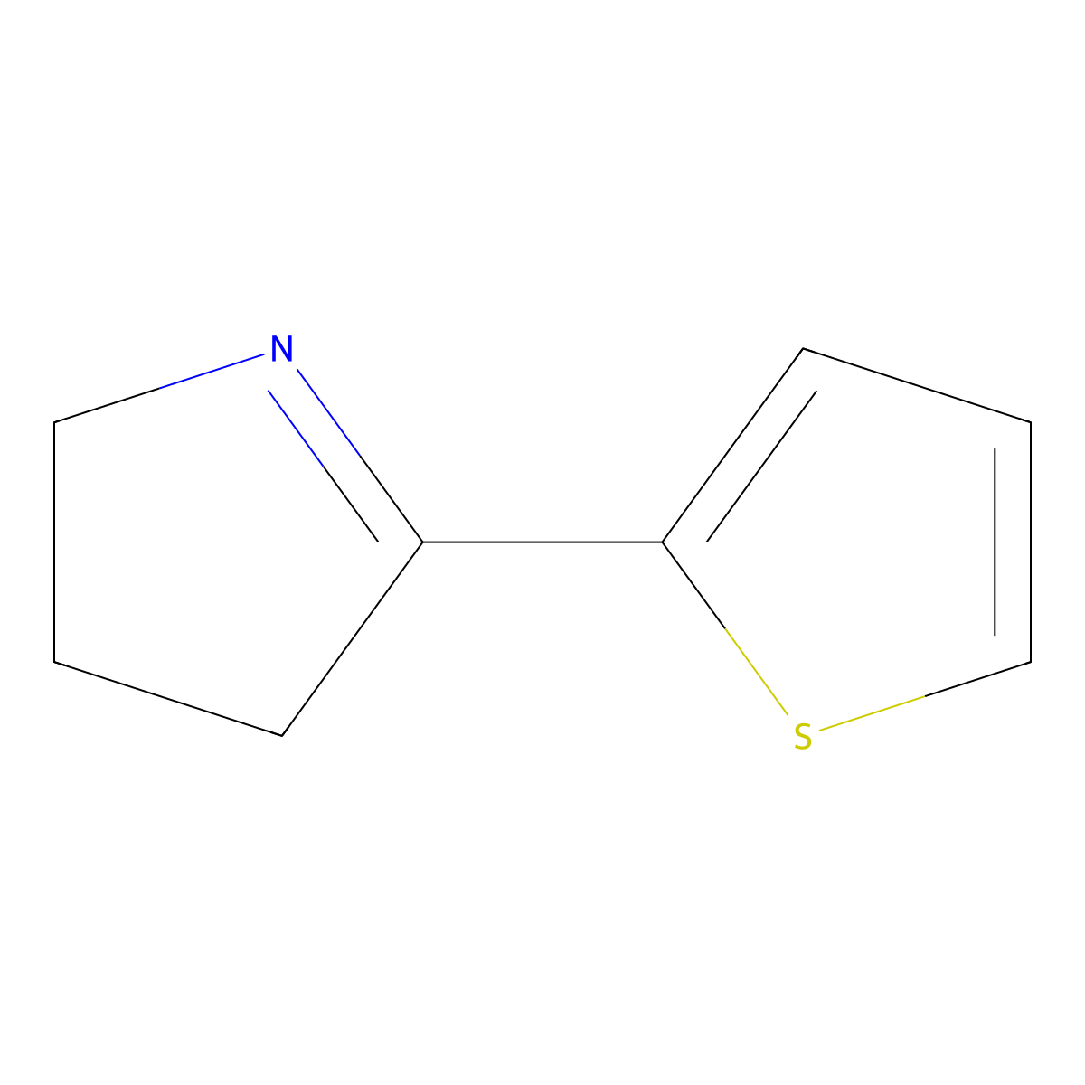 5-(Thiophen-2-yl)-3,4-dihydro-2H-pyrrole molecular structure, CAS 5424-42-0
