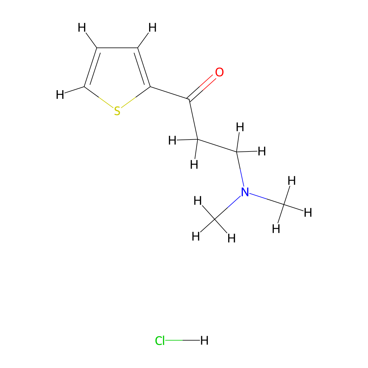 3-(Dimethylamino)-1-(thiophen-2-yl)propan-1-one hydrochloride molecular structure, CAS 5424-47-5