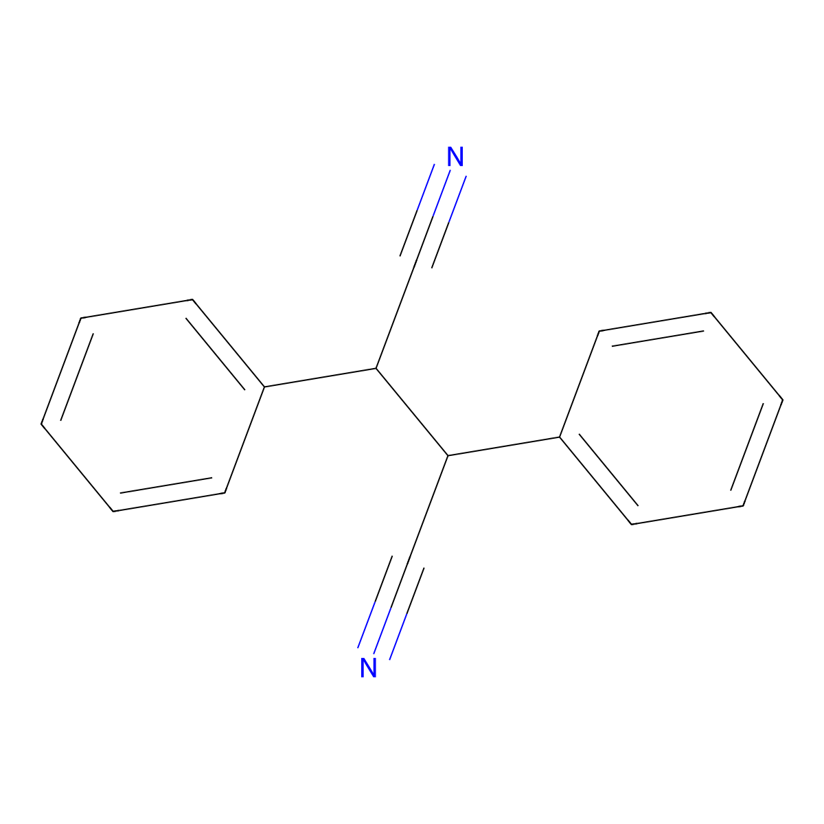 2,3-Diphenylbutanedinitrile molecular structure, CAS 5424-86-2