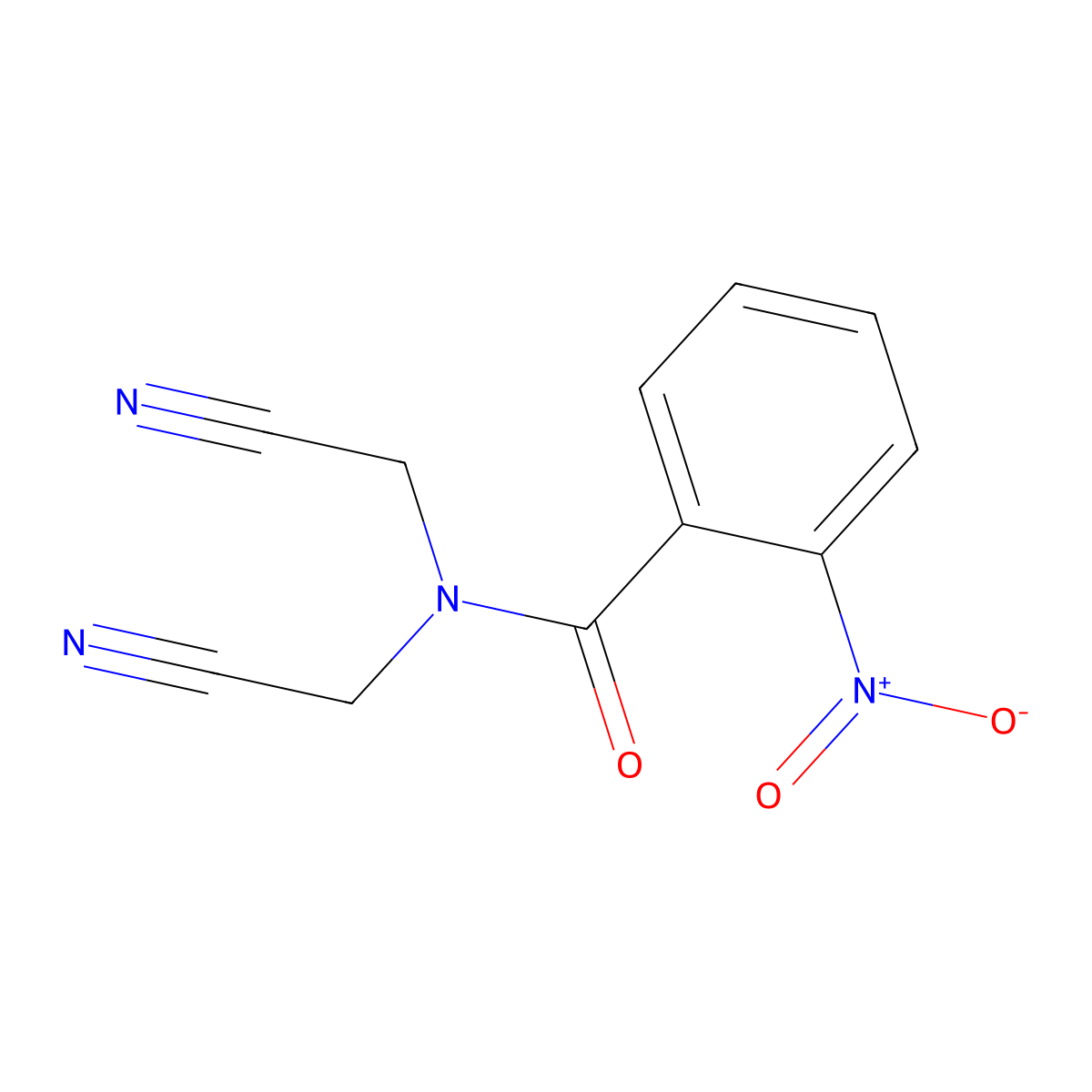 N,N-bis(cyanomethyl)-2-nitrobenzamide molecular structure, CAS 54240-92-5