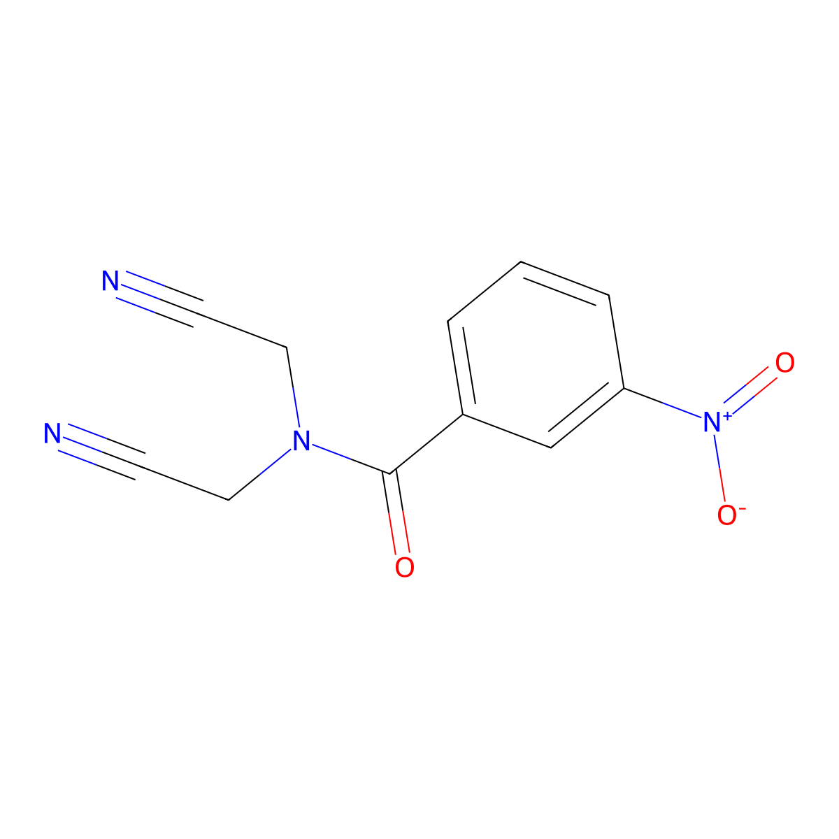 N,N-bis(cyanomethyl)-3-nitrobenzamide molecular structure, CAS 54240-95-8