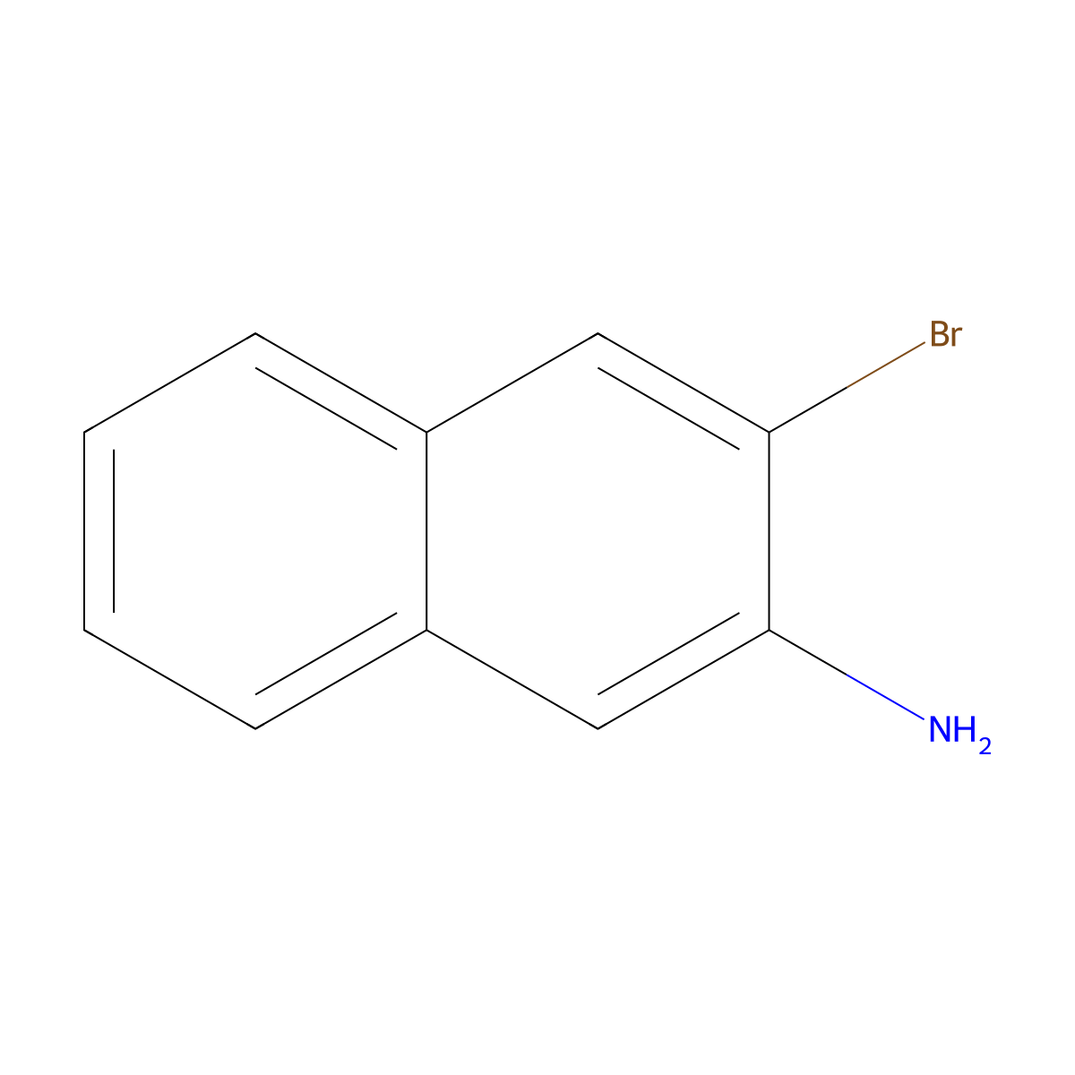 2-Naphthalenamine, 3-bromo- molecular structure, CAS 54245-33-9