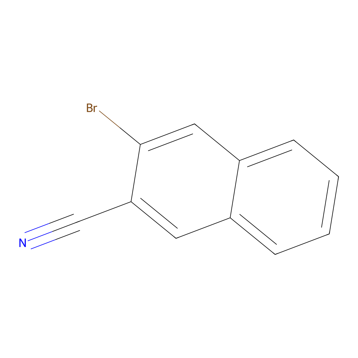 3-Bromonaphthalene-2-carbonitrile molecular structure, CAS 54245-34-0