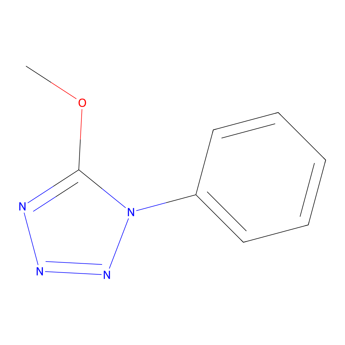 5-methoxy-1-phenyl-1H-tetrazole molecular structure, CAS 54246-57-0