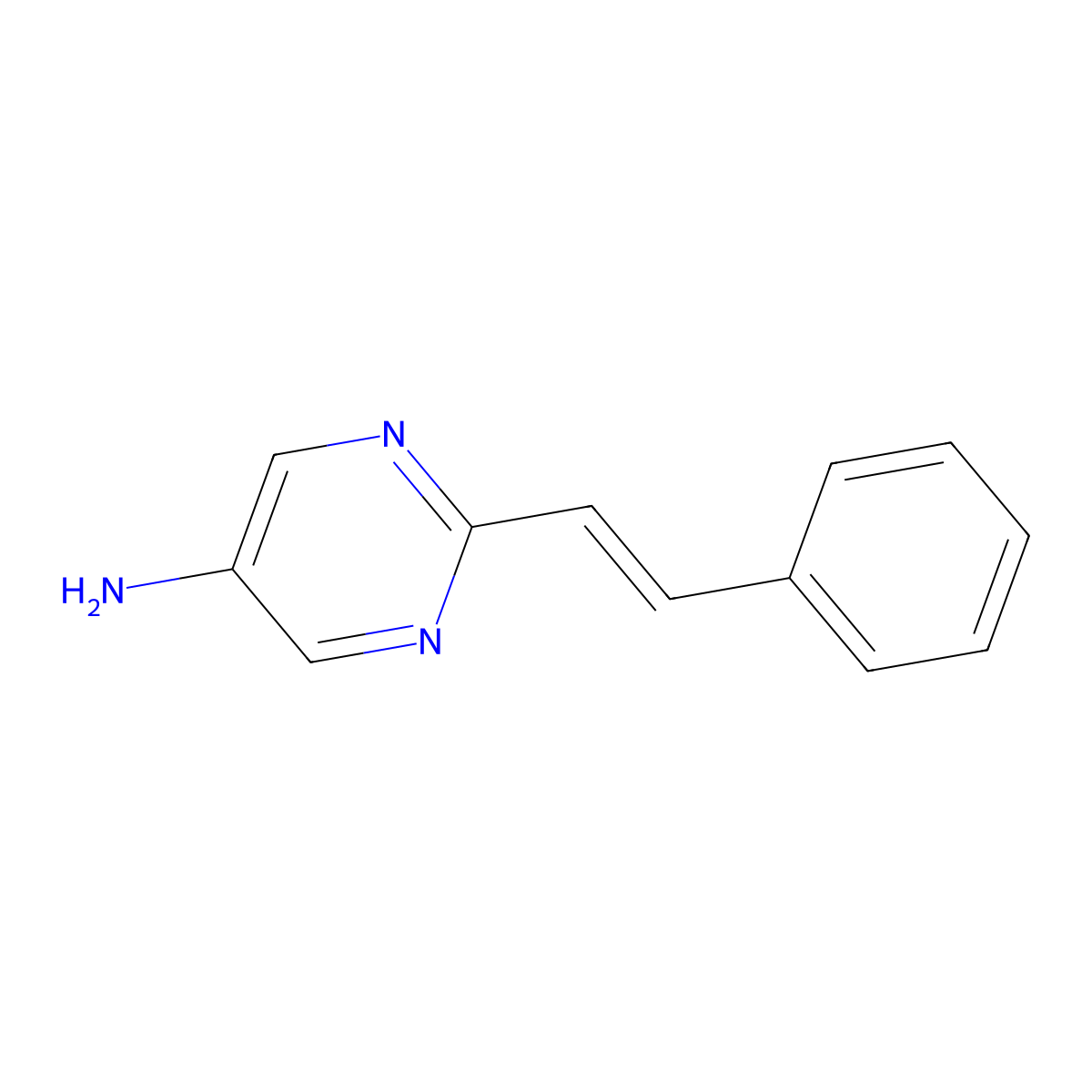 2-Styrylpyrimidin-5-amine molecular structure, CAS 54246-67-2