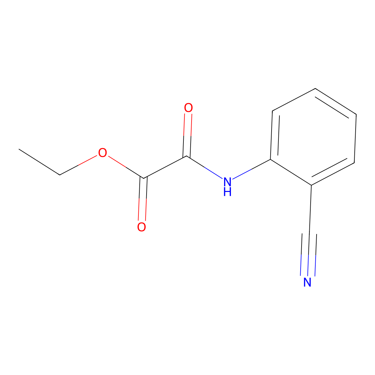 Ethyl [(2-cyanophenyl)amino](oxo)acetate molecular structure, CAS 54249-43-3