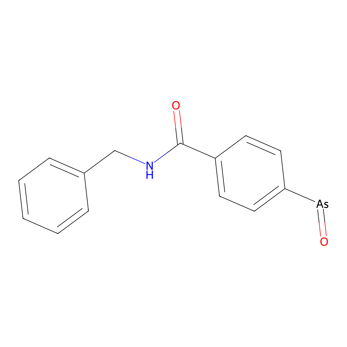 4-Arsenoso-N-(phenylmethyl)benzamide molecular structure, CAS 5425-36-5