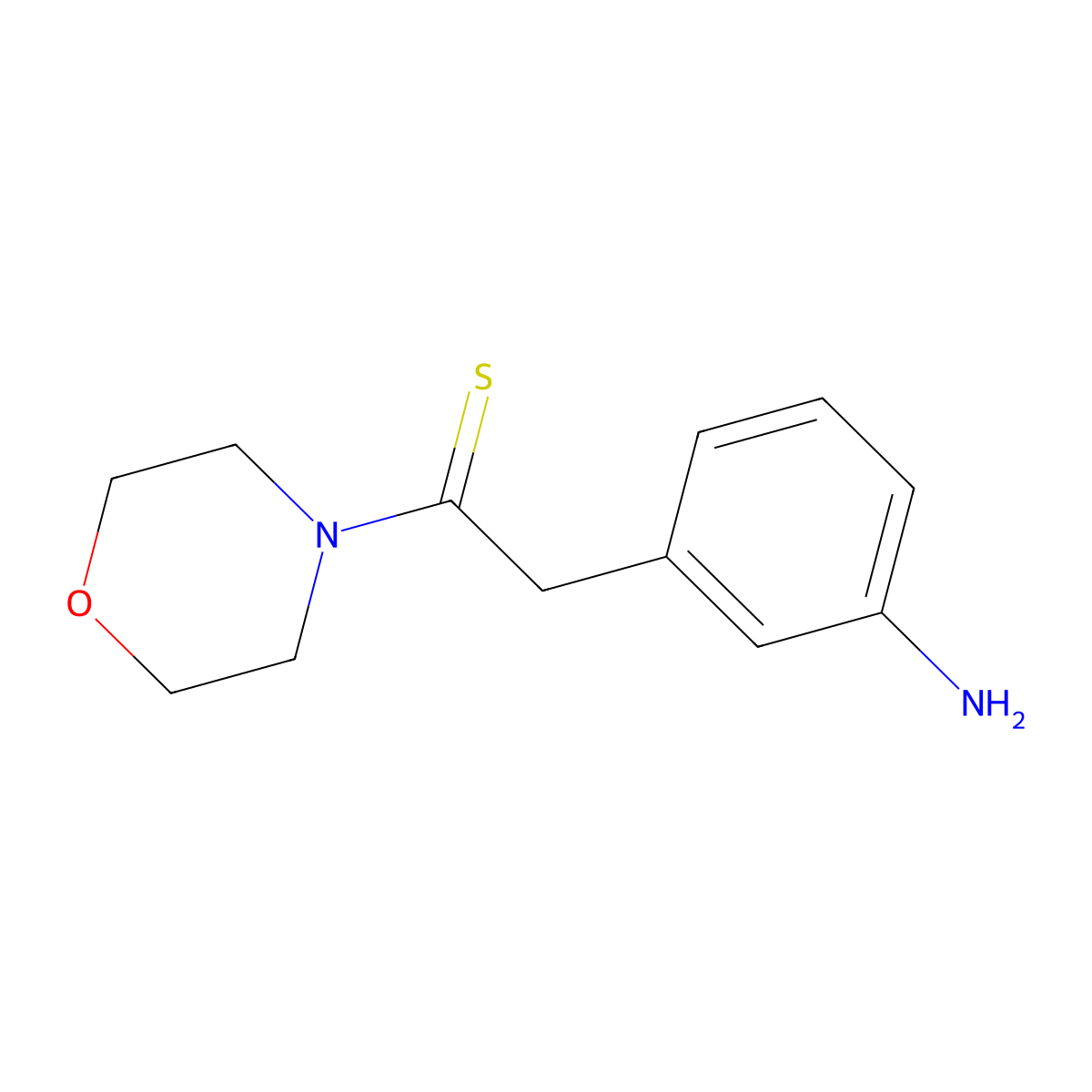 2-(3-Aminophenyl)-1-morpholin-4-ylethanethione molecular structure, CAS 5425-46-7