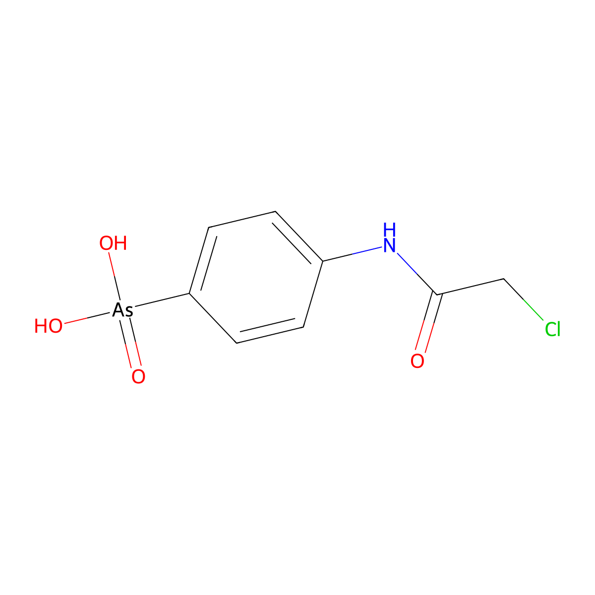 4-(2-Chloroacetamido)phenylarsonic acid molecular structure, CAS 5425-62-7