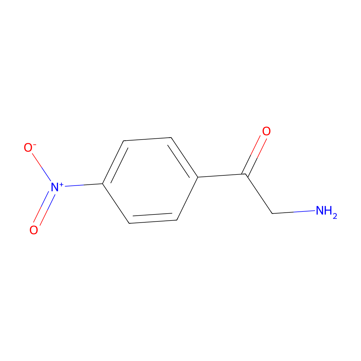 2-Amino-1-(4-nitrophenyl)ethanone molecular structure, CAS 5425-81-0
