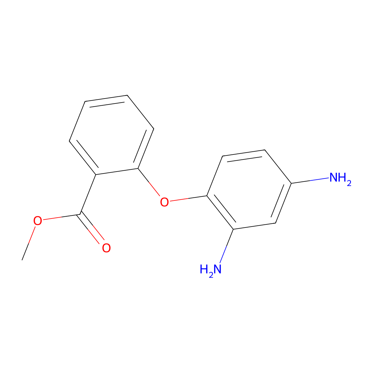 Methyl 2-(2,4-diaminophenoxy)benzoate molecular structure, CAS 54252-93-6