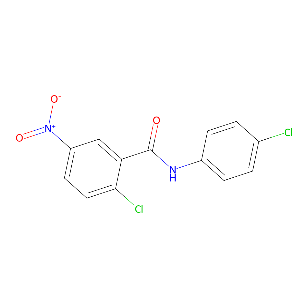 2-chloro-N-(4-chlorophenyl)-5-nitrobenzamide molecular structure, CAS 54253-05-3