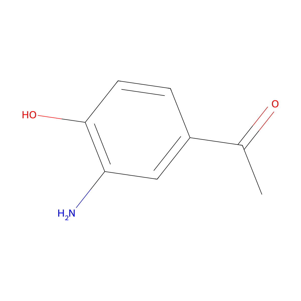 3'-Amino-4'-hydroxyacetophenone molecular structure, CAS 54255-50-4