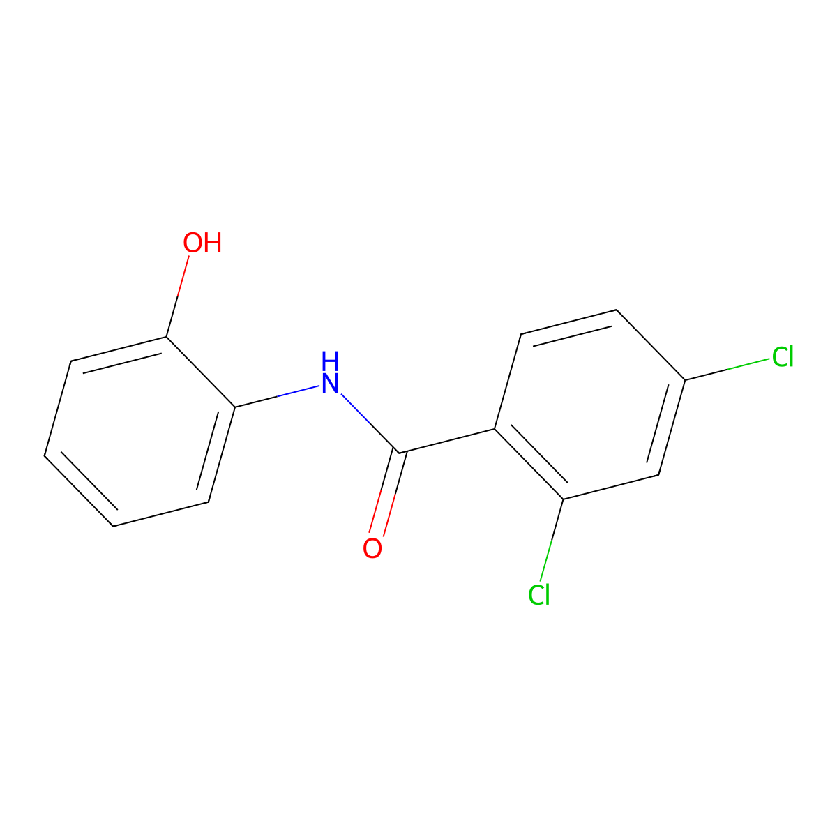 2,4-Dichloro-2'-hydroxybenzanilide molecular structure, CAS 54255-56-0