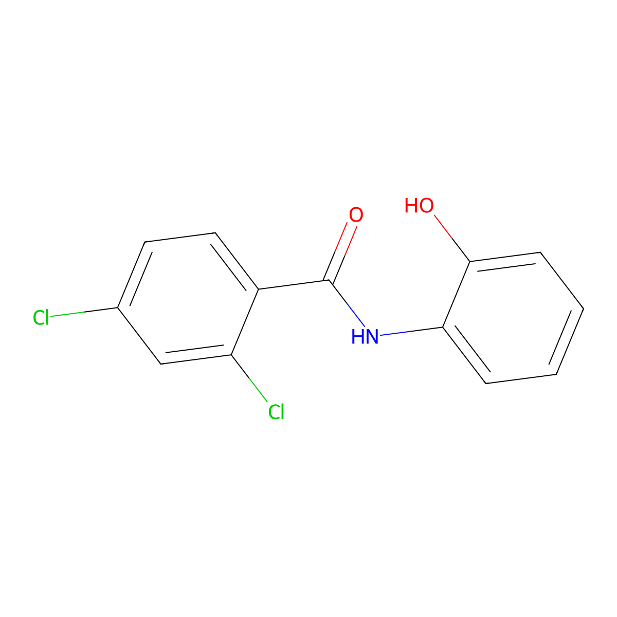 2,4-Dichloro-2'-hydroxybenzanilide molecular structure, CAS 54255-56-0