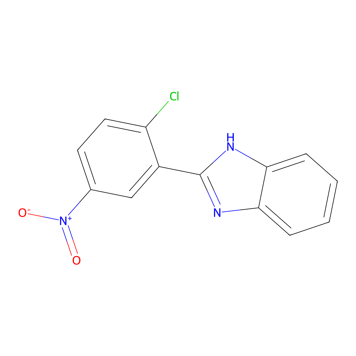 2-(2-chloro-5-nitrophenyl)-1H-benzimidazole molecular structure, CAS 54255-79-7