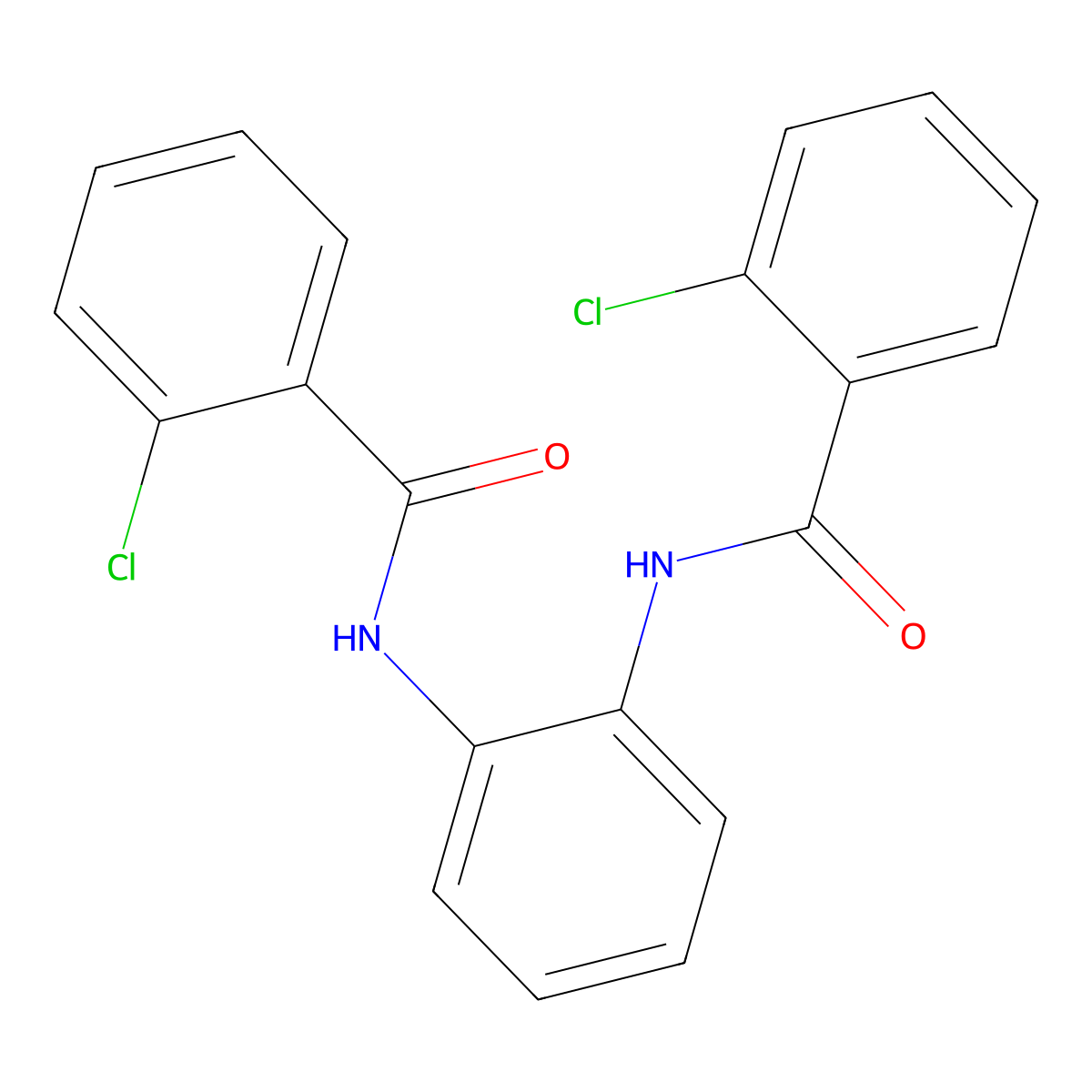 2-Chloro-N-(2-((2-chlorobenzoyl)amino)phenyl)benzamide molecular structure, CAS 54255-84-4