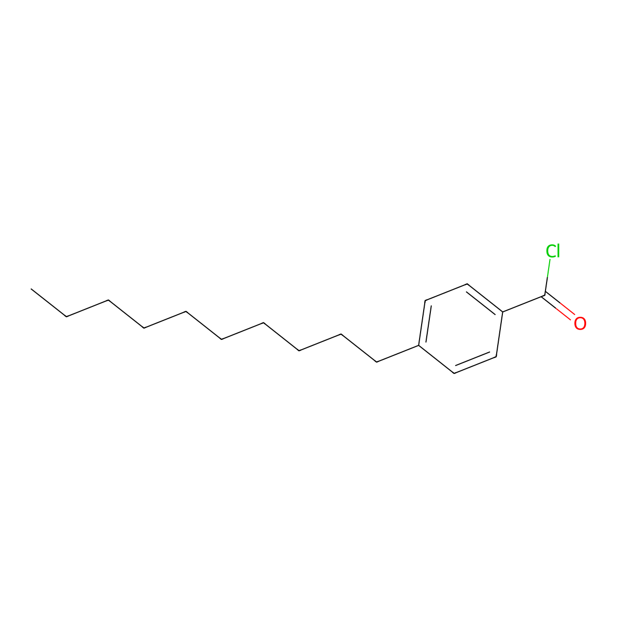 Benzoyl chloride, 4-decyl- molecular structure, CAS 54256-43-8