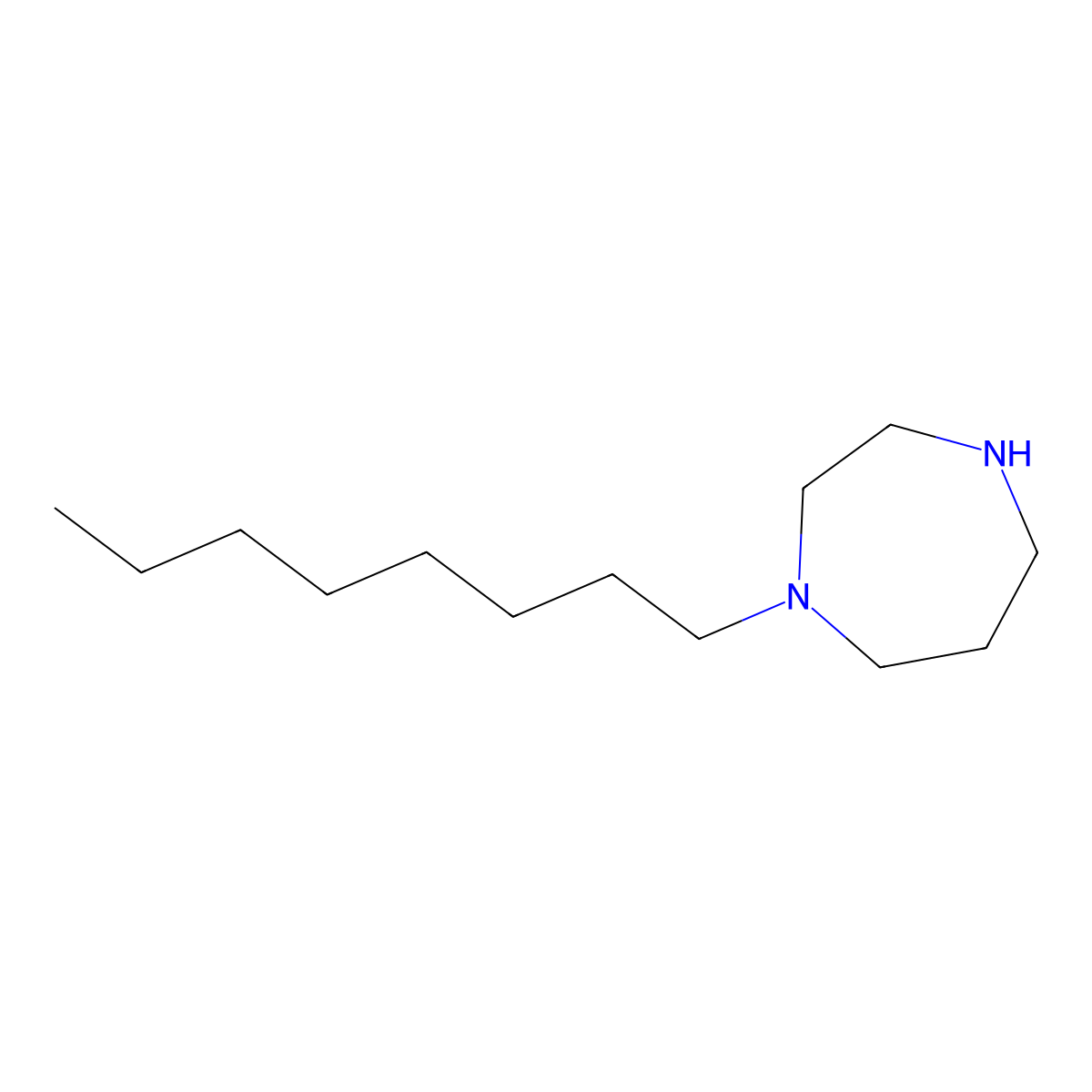 1-Octyl-1,4-diazepane molecular structure, CAS 54256-47-2