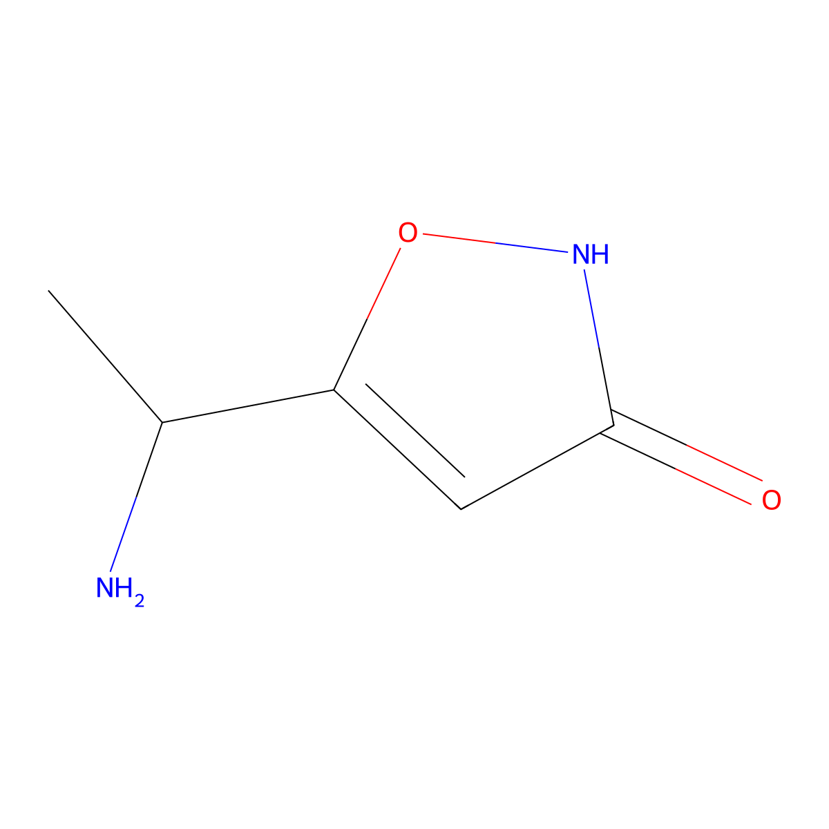 5-(1-Aminoethyl)isoxazol-3-OL molecular structure, CAS 54258-19-4