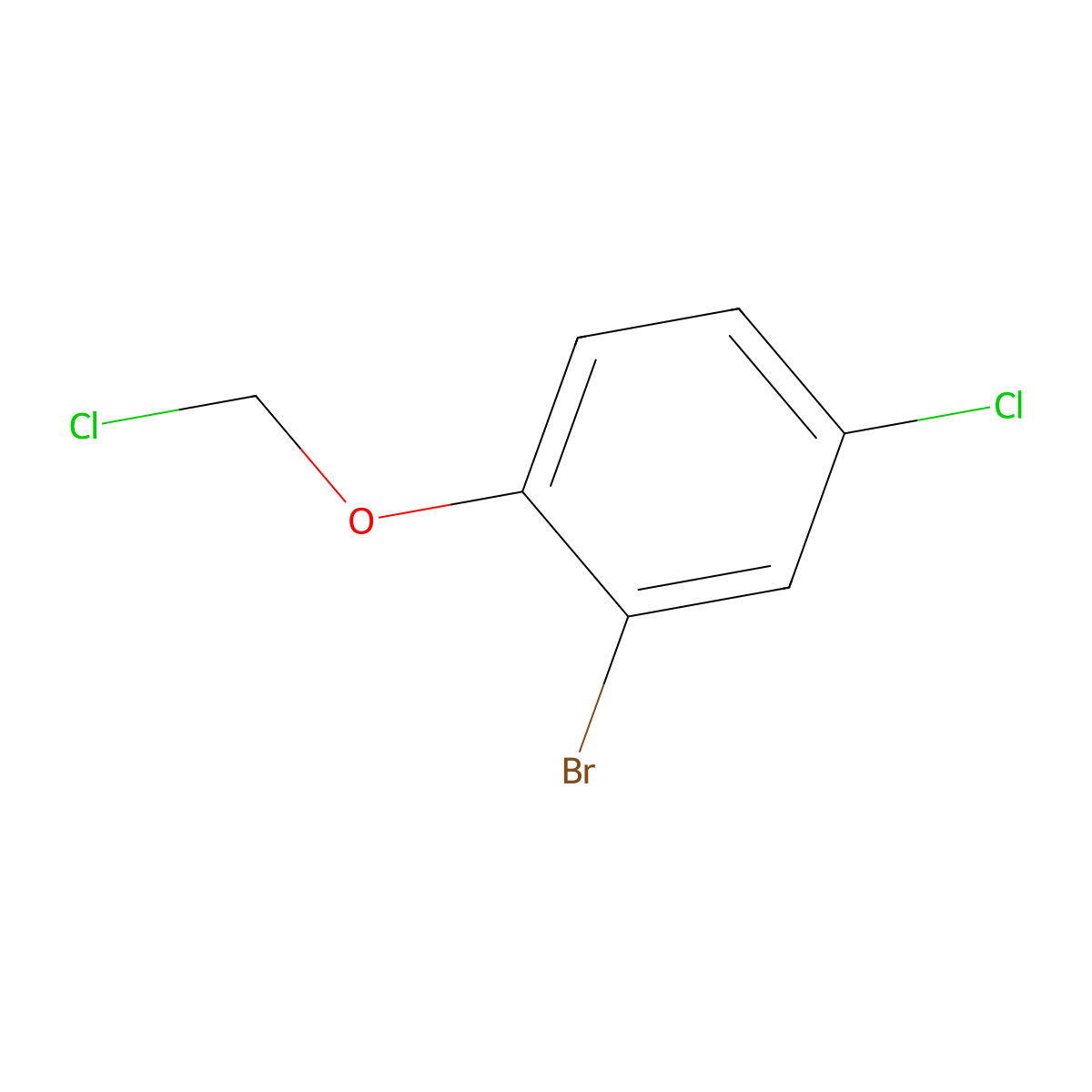 2-Bromo-4-chloro-1-(chloromethoxy)benzene molecular structure, CAS 54258-22-9