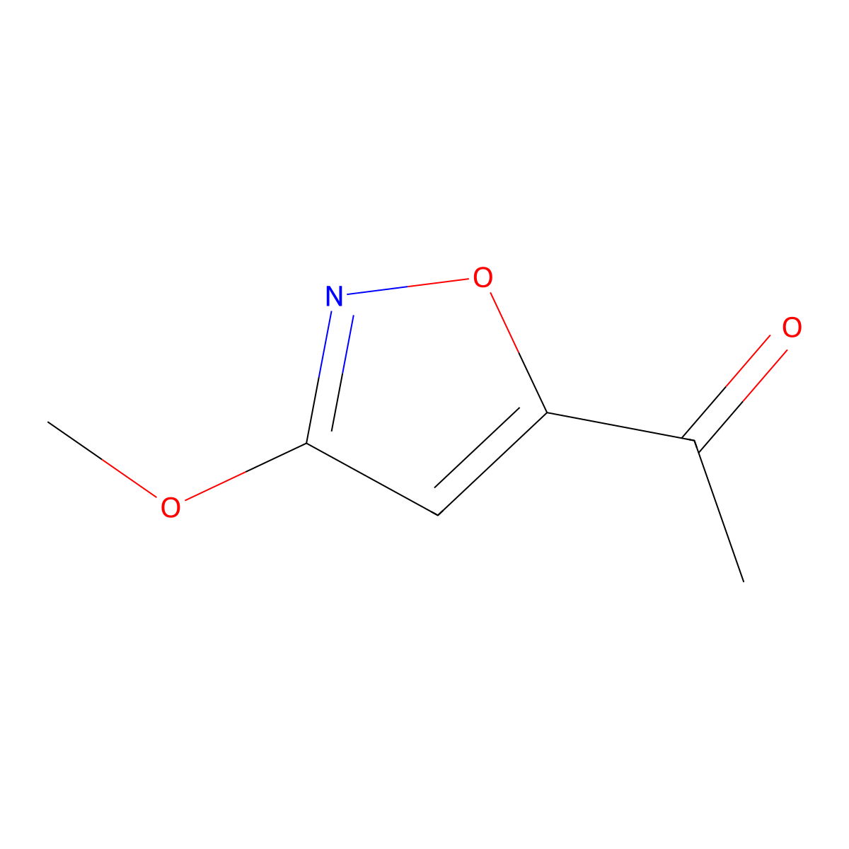 1-(3-Methoxy-1,2-oxazol-5-yl)ethan-1-one molecular structure, CAS 54258-26-3