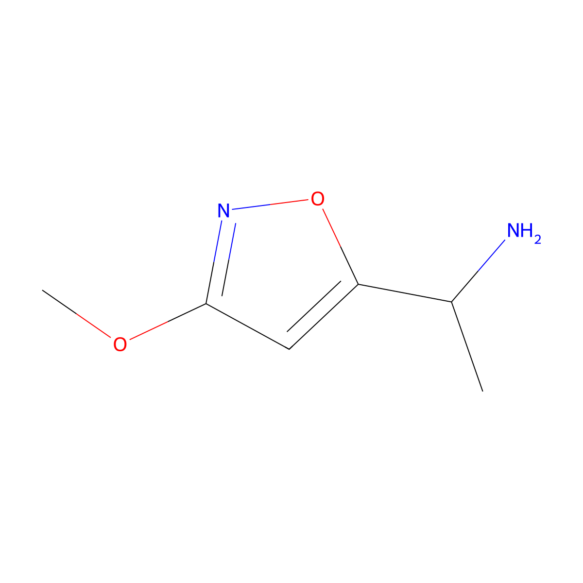 1-(3-Methoxyisoxazol-5-YL)ethan-1-amine molecular structure, CAS 54258-28-5